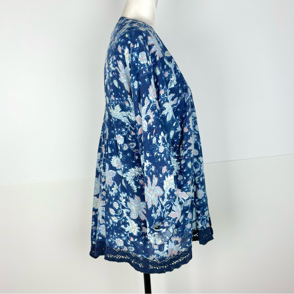Roxy blue floral kimono top - Picture 5 of 9